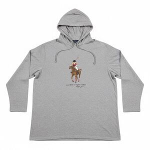 Polo Ralph Lauren Polo Bear Cotton Hooded Tee T Shirt Gray 4X Preppy